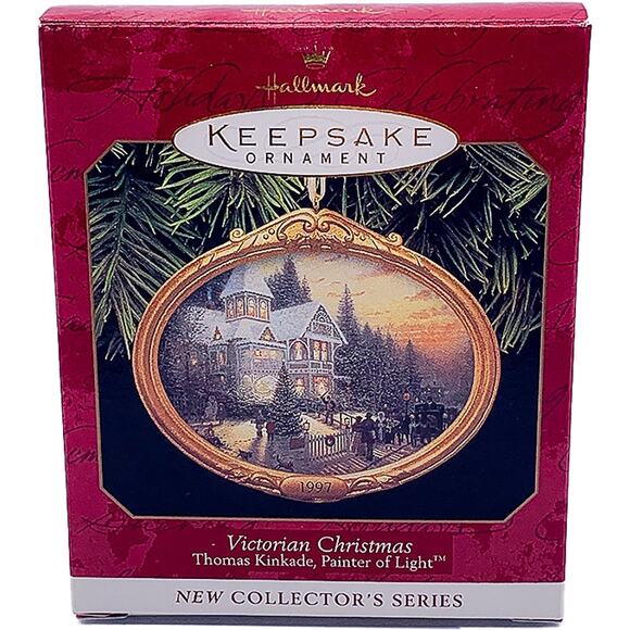 1997 Hallmark Keepsake Thomas Kinkade Victorian Christmas Ornament in Box - Picture 1 of 6